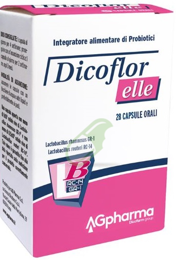Dicofarm Linea Ginecologica Dicoflor Elle Probiotico Integratore 28 capsule