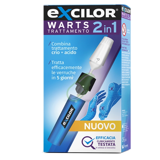 Vemedia Linea Cura delle verruche Excilor Warts Trattamento 2 In 1