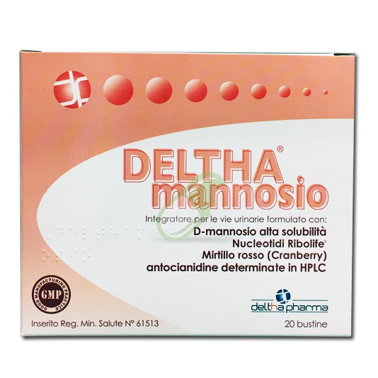 Deltha pharma Linea Benessere delle vie Urinarie Deltha Mannosio 20 Bustine