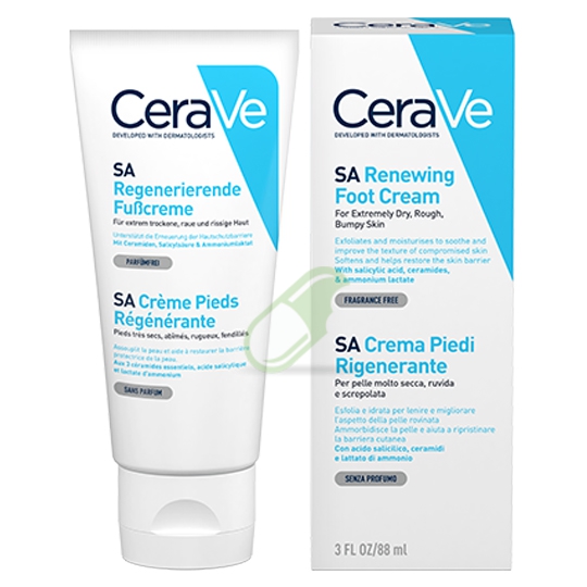 CeraVe Linea Benessere dei Piedi Crema Piedi Rigenerante 88 Ml
