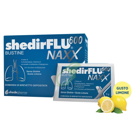 Shedir Pharma Linea Benessere vie Aeree Shedirflu 600 Naxx Gusto Limone 20 Buste