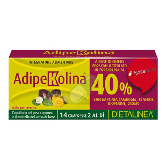 Dietalinea Linea Controllo del peso Adipekolina 7 Days Integratore 14 Compresse
