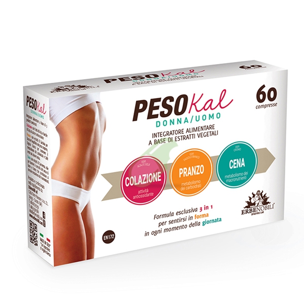 Erbenobili Linea Controllo del Peso Pesokal Donna/uomo Integratore 60 Compresse
