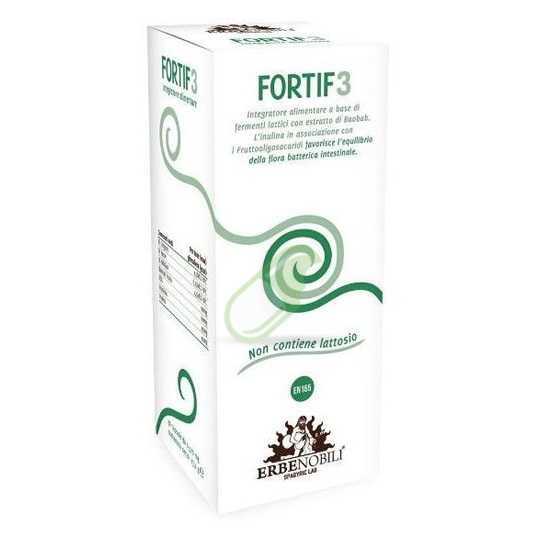 Erbenobili Linea Benessere dell'intestino Fortif3 Integratore 30 Capsule