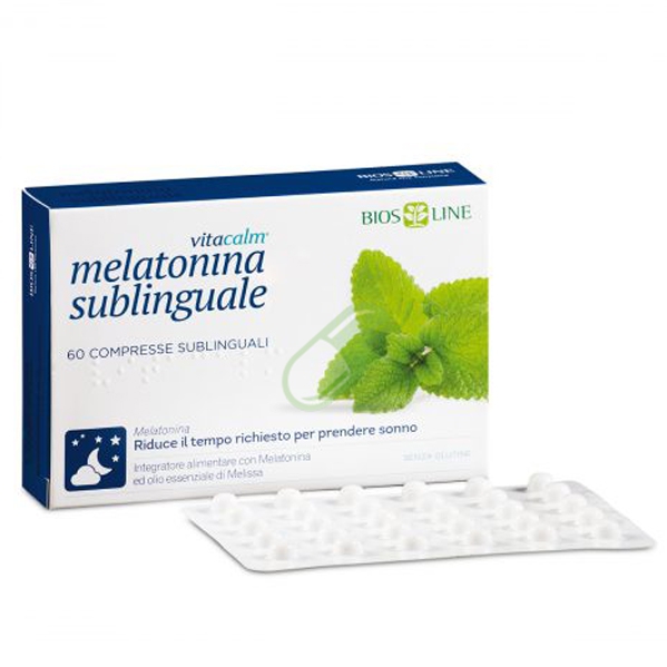Bios Line Linea Sonno Sereno Vitacalm Melatonina Sublinguale 60 Compresse 1 Mg