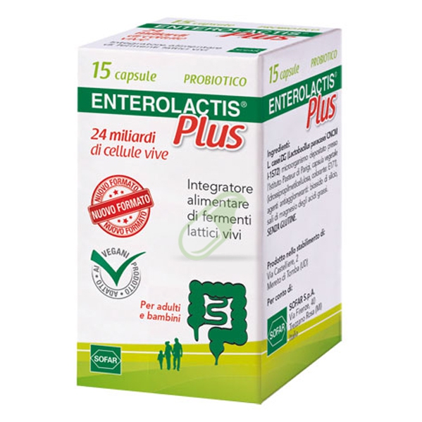 Sofar Linea Intestino Sano Enterolactis Plus Integratore Fermenti 15 Capsule