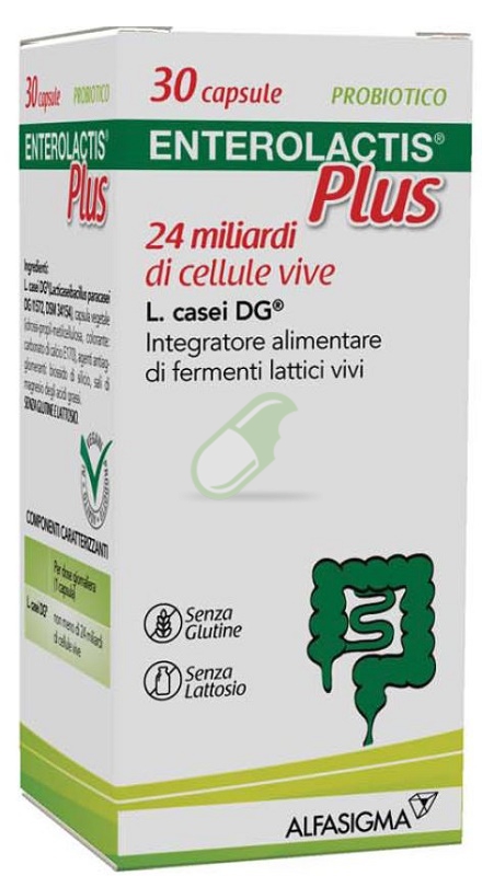 Alfasigma Linea Intestino Sano Enterolactis Plus Integratore Fermenti 30 Capsule