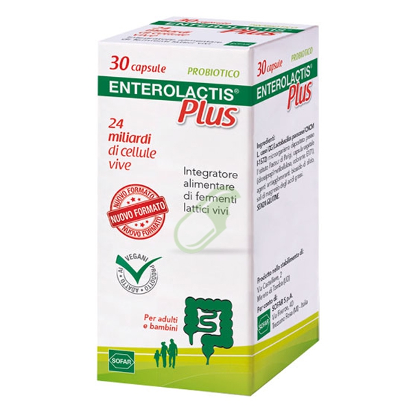 Sofar Linea Intestino Sano Enterolactis Plus Integratore Fermenti 30 Capsule
