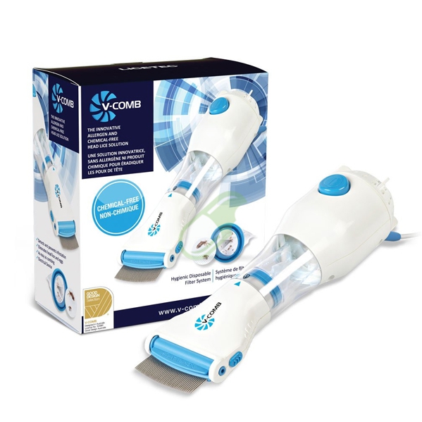 Licetec V-comb Pediculosi 1 pezzo + 4 filtri di cattura monouso + 1 pettine
