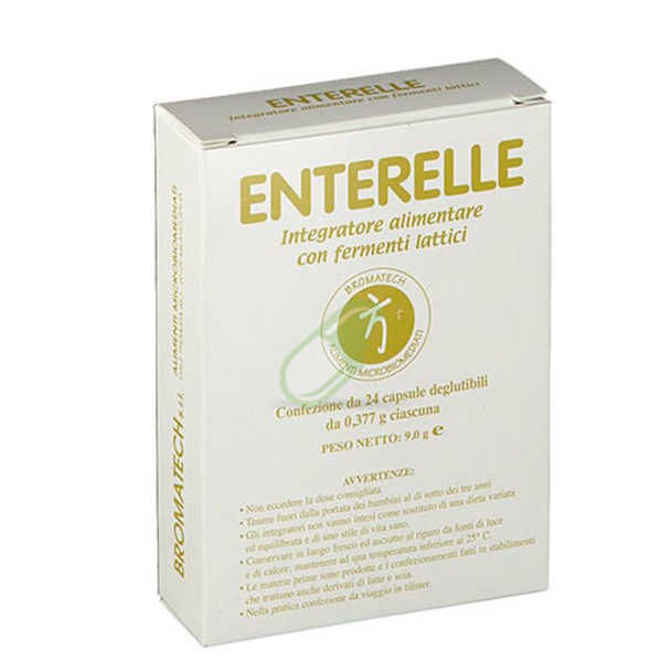 Bromatech Linea Benessere dell' Intestino Enterelle Integratori 24 Capsule.