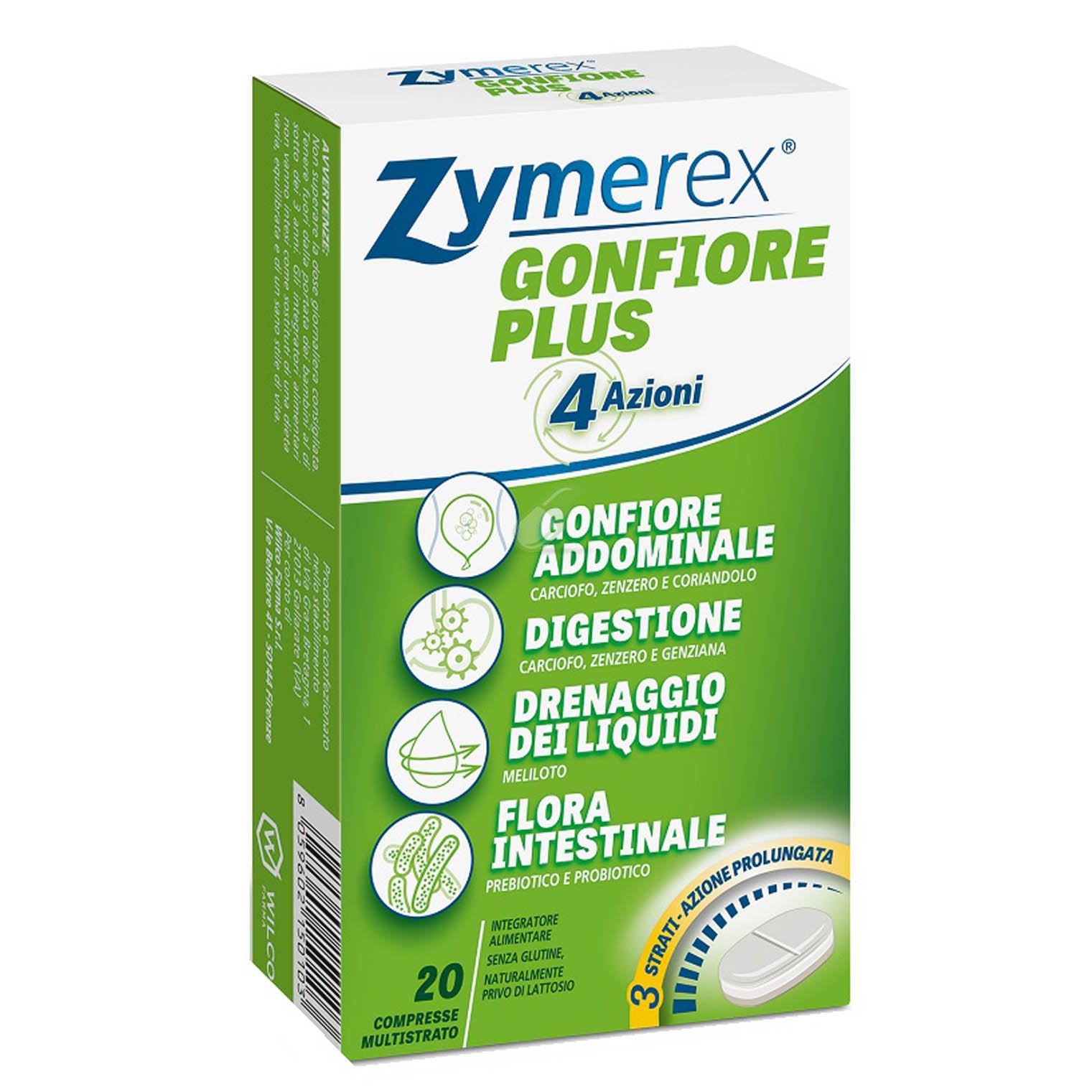 Farmapro Linea Intestino Sano Zymerex Gonfiore Plus Integratore 20 Compresse