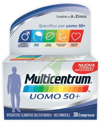 Multicentrum Linea Uomo 50+ Integratore 50+Anni Specifico 30 Compresse