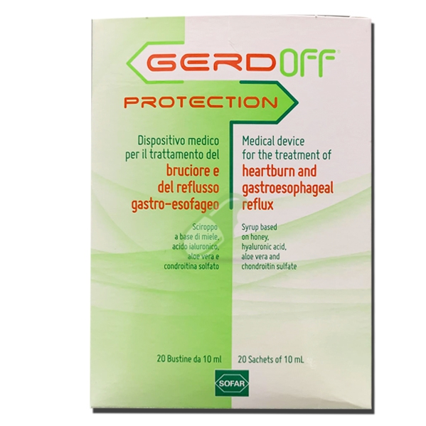 Sofar Linea benessere dell'intestino Gerdoff Protection Sciroppo 20 Buste 10 ml
