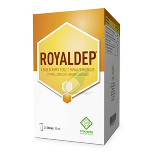 Erbozeta Linea Benessere ed energia Royaldep Integratore 20 Stick Liquidi