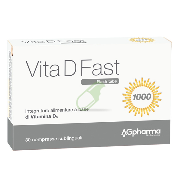 Ag Pharma Linea Vitamine e Minerali Vita D Fast Integratore 30 Compresse