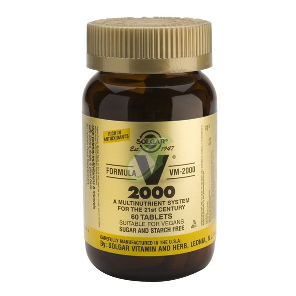 Solgar Linea Vitamine e Minerali Vm 2000 Supplement Integratore 60 Tavolette