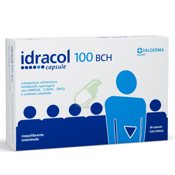 Valderma Linea Benessere dell' Intestino Idracol 100 Bch 20 Capsule