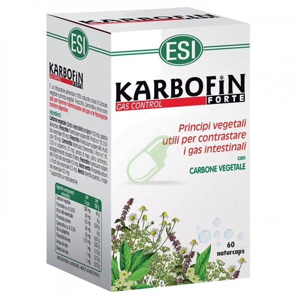 Esi Linea Benessere Intestinale Karbofin Forte Integratore Alimentare 60 Capsule