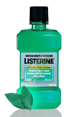 Listerine Linea Igiene Orale Colluttorio Denti e Gengive Menta Forte 500 ml