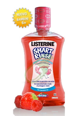Listerine Linea Igiene Orale Colluttorio Bambini Smart Rinse Frutti Rossi 500 ml