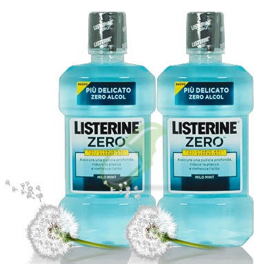 Listerine Linea Igiene Orale Colluttorio Zero Menta Delicata 2 x 500 ml