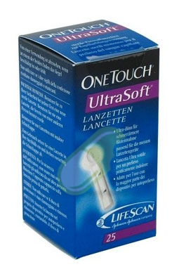 LifeScan OneTouch Linea Controllo Glicemia Ultrasoft 25 Lancette Pungidito