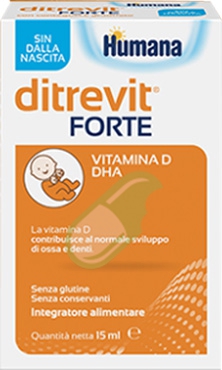 Humana Linea Vitamine e Minerali Ditrevit Forte Integratore Flacone da 15 ml NF
