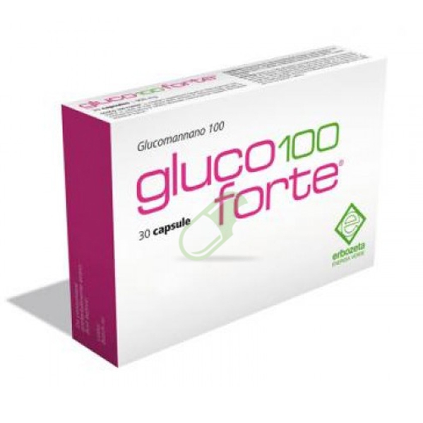 Erbozeta Linea Controllo del peso Gluco 100 Forte Integratore 30 Capsule