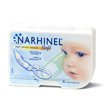 Narhinel Linea Pulizia Salute del Naso Aspiratore Muco Nasale + 2 Ricambi Soft