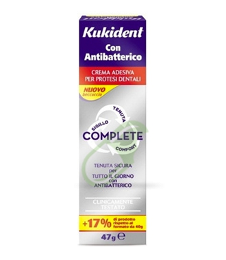 Kukident Linea Protesi Dentali Antibatterico Complete Crema Adesiva 47 g