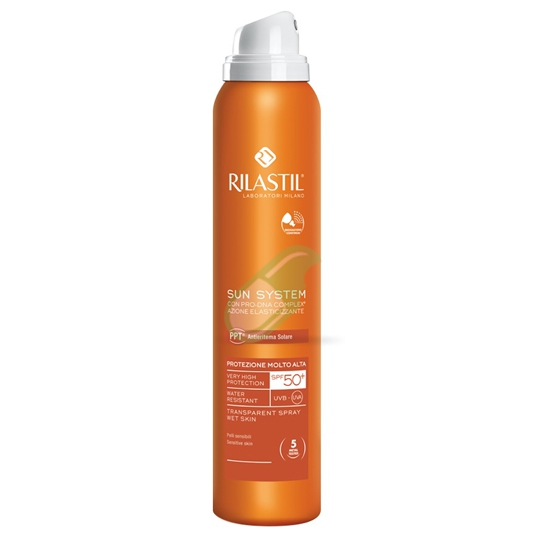Rilastil Linea Solari Sun System Trasparent Spray SPF 50+ Protezione Molto Alta