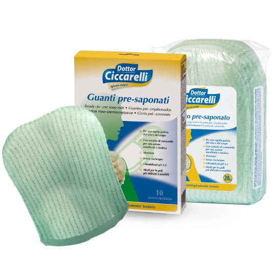Dottor Ciccarelli Linea Igiene Guanti pre-saponati 10 pezzi monouso