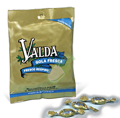 Valda Linea Gola Fresca Caramelle Balsamiche Mentolo con Zucchero 60 g