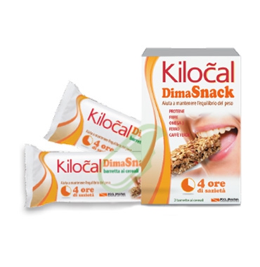 Kilocal Linea Controllo del Peso DimaSnack Integratore Alimentare 2 Barrette 25g