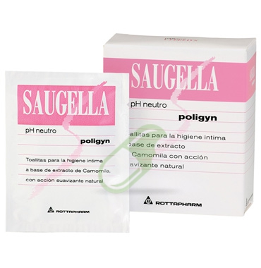 Saugella Linea Poligyn Rosa Detergente Intimo Delicato 10 Salviettine Morbide