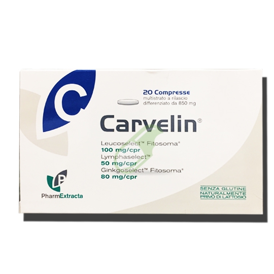 Pharmextracta Linea Circolazione e Microcircolo Carvelin Integratore 20 Compr.