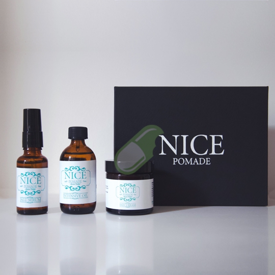Nice Pomade Cofanetto regalo Jalu cream + Jalu serum+ Intensive oil+ scatola