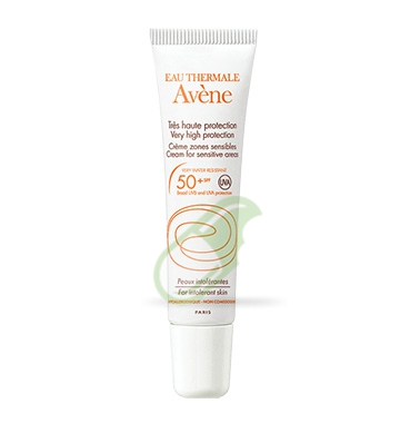 Avene Linea Solare Pelli Intolleranti SPF 50+ Crema Zone Sensibili Delicate 15ml