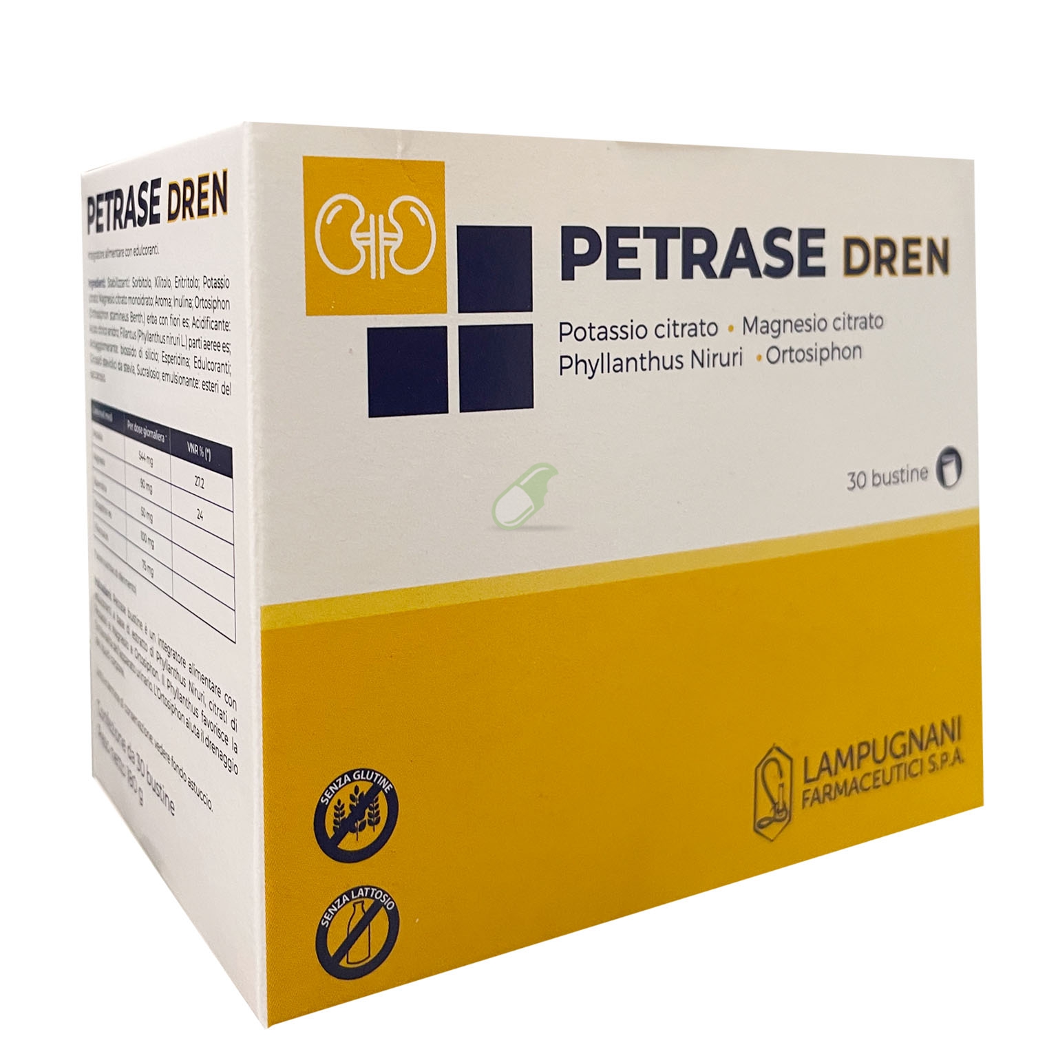 Lampugnani Farmaceutici Linea benessere vie urinarie Petrase Dren 30 Bustine