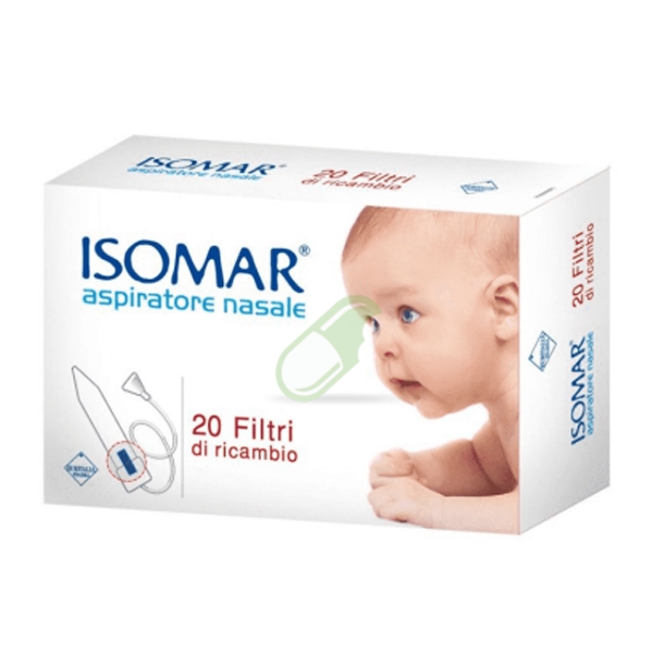 Isomar Linea Pulizia e Salute del Naso 20 Filtri di Ricambio Aspiratore Nasale