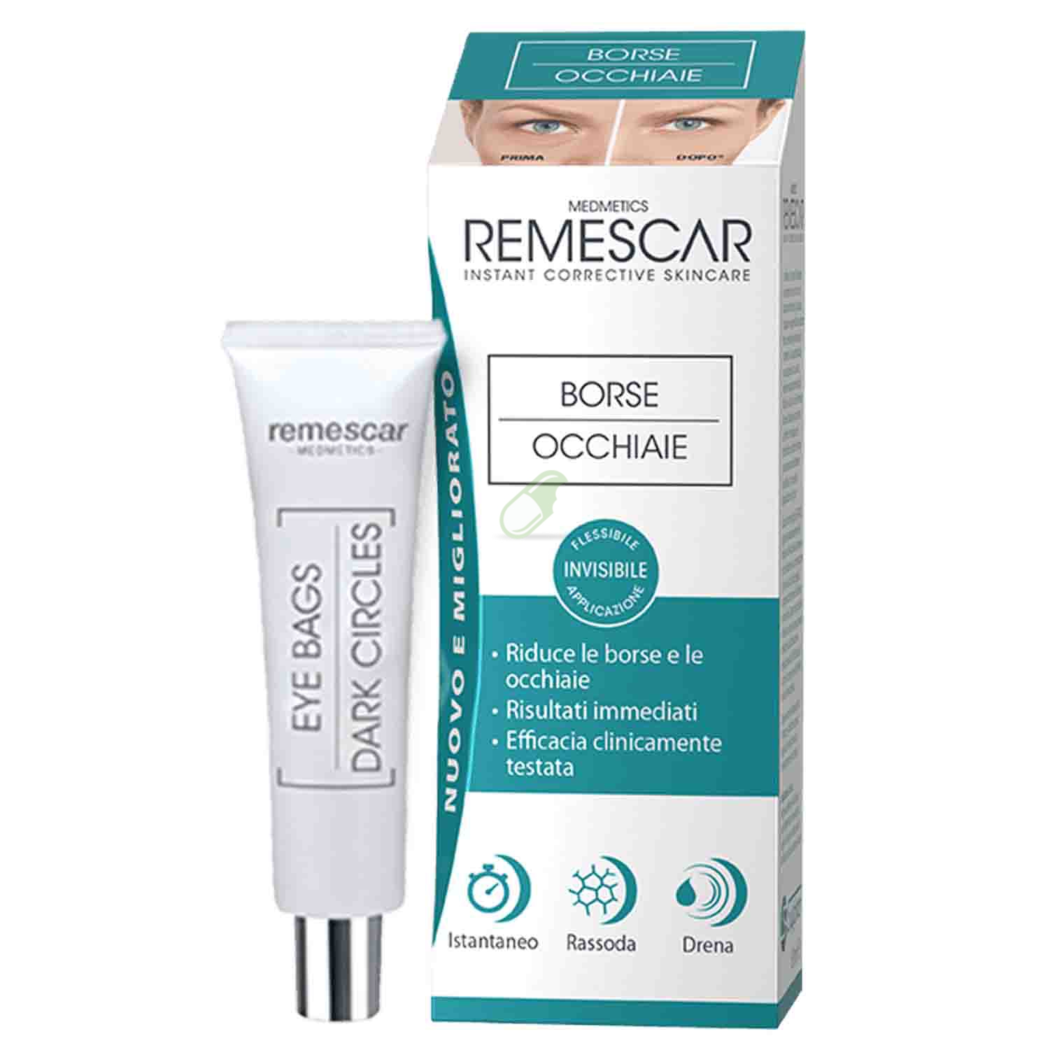 Colpharma Linea Cosmetica Remescar Medmetics Borse Occhiaie tubo da 8 ml