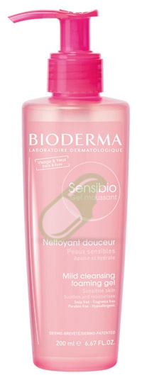 Bioderma Linea Sensibio Gel Moussant Pelli Sensibili Flacone con dispenser 200ml