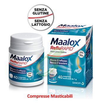 Sanofi Linea Benessere dello Stomaco Maalox RefluRapid 40 Compresse