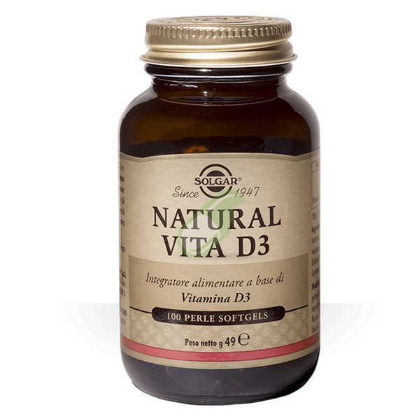 Solgar Linea Benessere delle ossa Natural Vita D3 Integratore 100 perle