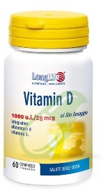 Longlife Linea Benessere delle Ossa Vitamina D3 1000ui Integratore 60 Compresse