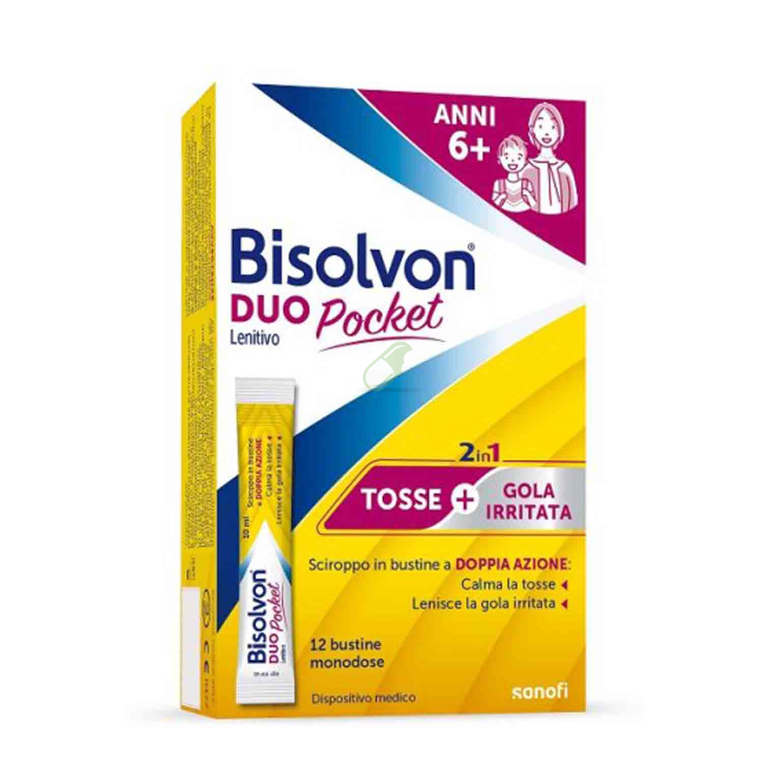 Sanofi Linea Tosse e Gola Bisolvon Pocket Duo Lenitivo 12 bustine
