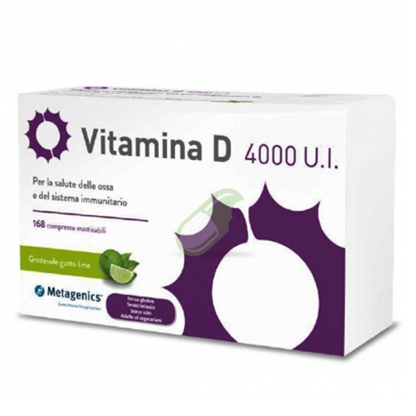 Metagenics Linea Salute delle Ossa Vitamina D 4000 Ui 168 Compresse Masticabili