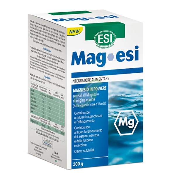 Esi Linea Benessere ed Energia Mag Esi Integratore di Magnesio Barattolo da 200g