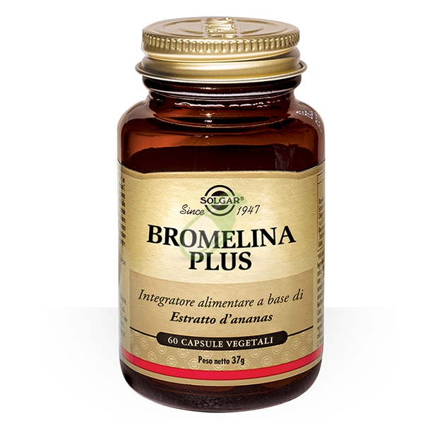 Solgar Linea Benessere Bromelina Plus Integratore 60 Capsule Vegetali