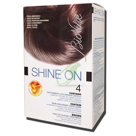 BioNike Linea Shine ON Tintura per Capelli Cute Sensibile 4 Castano